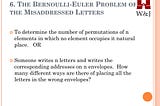 Bernoulli-Euler problem of misaddressed letters