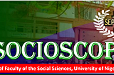 Publication of Faculty of Social Sciences Magazine- The Socioscope