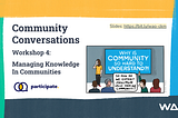 Community Conversations slide