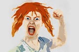Graphic picture of angry woman (by Prawny at https://morguefile.com/p/910383)