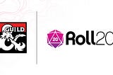 Dungeon Masters Guild and Roll20 logos