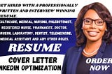 I will write job winning healthcare resume for nurses medical doctors and any roles