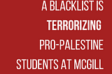 A blacklist is terrorizing pro-Palestine students at McGill