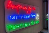 A Neon Sign with a Lot to Say