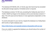Upgrade heroku database