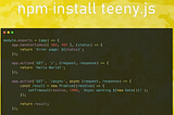 Teeny.js, a route system for Node.js