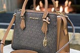 Michael Kors bags for women hope medium MK brown messenger cross body bag.