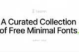A Curated Collection of 25+ Free Minimal Fonts in 2023