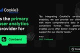 Cookie3 Integrates with Coinband_io for Enhanced Blockchain Analytics