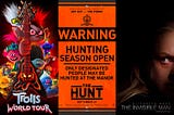 Movie Posters for Trolls: World Tour, The Hunt, and The Invisible Man