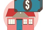 we buy houses Knoxville Tennessee — graphic of house with dollars above it