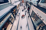 Busy shopping mall