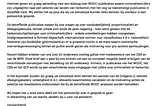 Brief aan (toenmalig) Directeur van WODC, Frans Leeuw, 2017
