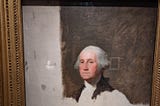 Unfinished painting of George Washington in the National Portrait Gallery, Washington, DC