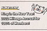 2022 Mileage Accrual for 100% of the Members Event