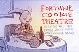 A rabbit checks his fortune cookie