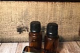 Essential oil bottles are empty at the moment. These may house our Nettle&Hemp Hair Oil for explosive Growth