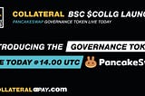 Collateral Pay | BSC $COLLG Governance Token Sale on PancakeSwap- Friday 30th.