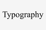 typography in TNR typeface