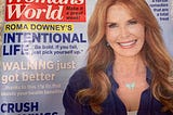 Roma Downey photo on the cover of Woman’s World magazine