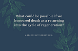 Experiments and Insights in Regenerative Cyclical Living