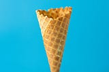 Empty ice cream cone