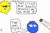 cartoon: little blue planet
