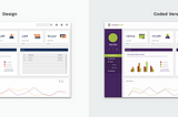 A design and it’s developed version compared side to side. This can be a useful way to directly spot the inconsistencies.