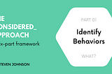 The Considered_ approach to Behavioural Innovation