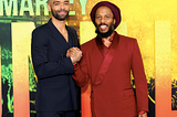 Ziggy Marley and Kingsley Ben-Adir at an event for Bob Marley: One Love (2024)