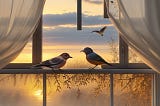 The lovebirds of the evening’s last light