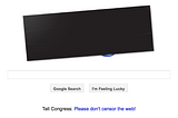 Google’s logo blacked out during the SOPA protest
