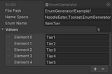 Enum Generator in Unity