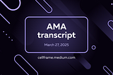AMA with Dmitry Gerasimov, March 27, 2025