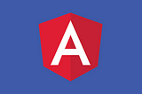 The Angular Framework logo on a blue background.