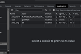 Preview Cookies in browser dev tools
