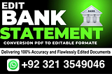 Accurate and Secure Bank Statement Editing | Professional PDF Modification Services