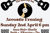 Acoustic Evening at the Railway Inn (2nd April)