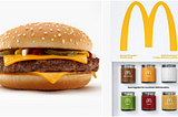 McDonald’s Quarter Pounder burger and six-pack candle set.