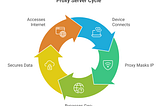 The proxy server cycle: Key steps in the process of connecting to the internet through a proxy
