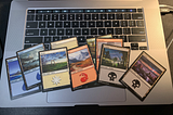 A bunch of cards from Magic: The Gathering used for this demo