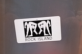 Rock Island logo, based on Picasso’s The Acrobat