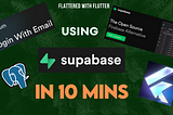 Using Supabase Services in Flutter