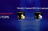 X Elite slide showing ‘world’s fastest NPU’