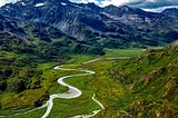 Alaska mountains and river