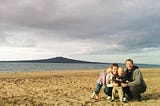 My family of four the day we arrived in Auckland, New Zealand.