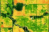 This picture shows Pasture lands south of Alberta, Canada after intensive grazing in July 2022