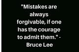 Dealing with mistakes