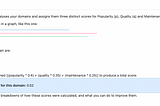 Improving your Domains with automated Popularity, Quality and Maintenance scores