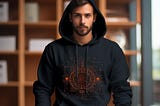 Software engineer in black hoodie